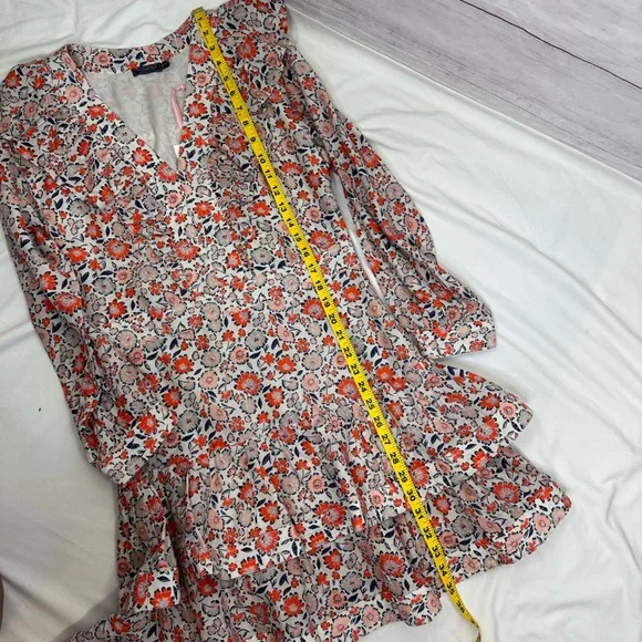 NWT Vinyard Vines Floral Ivy Ruffle Silk Cotton Dress Size 10 - Picture 11 of 14